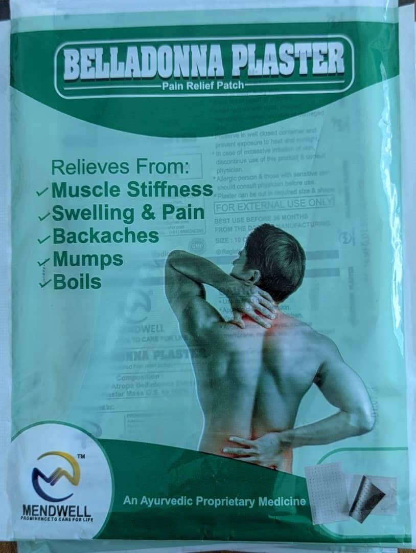 belladona plaster at abite nyumbani